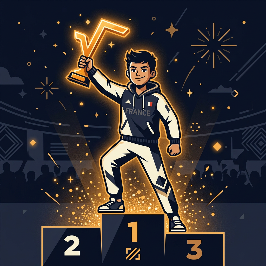 Illustration d'un collégien de 3e dans Mathking