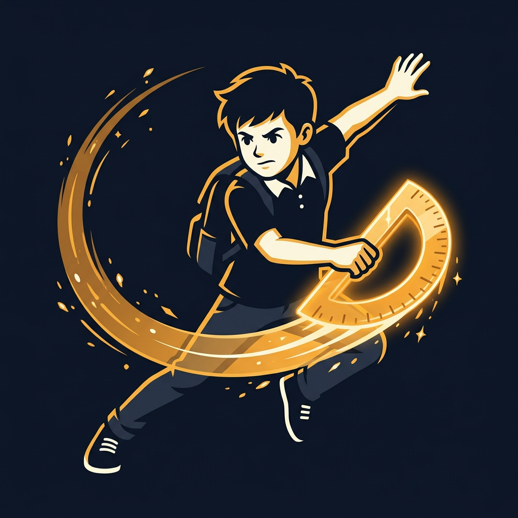 Illustration d'un collégien de 5e dans Mathking